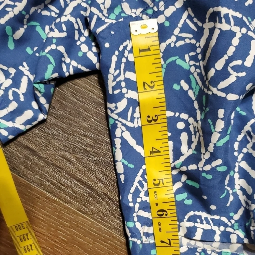 Vineyard Vines Blue and White Fish Pattern Swim Trunks
